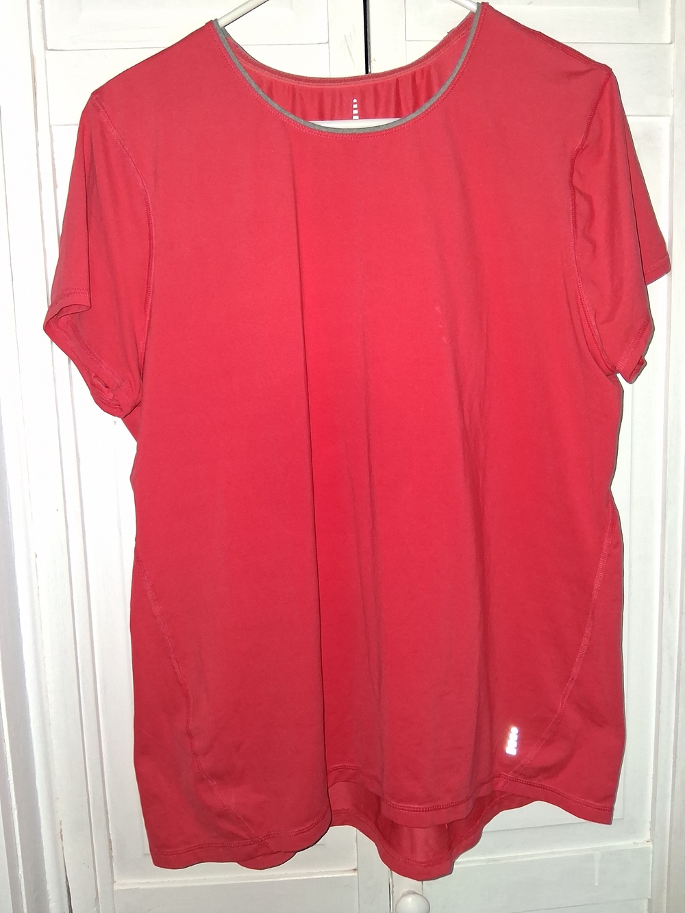 Lands' End Red Active Tee with Logo